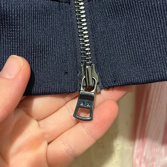 Armani Exchange Deep Blue Bomber Jacket - Picture 3 of 7